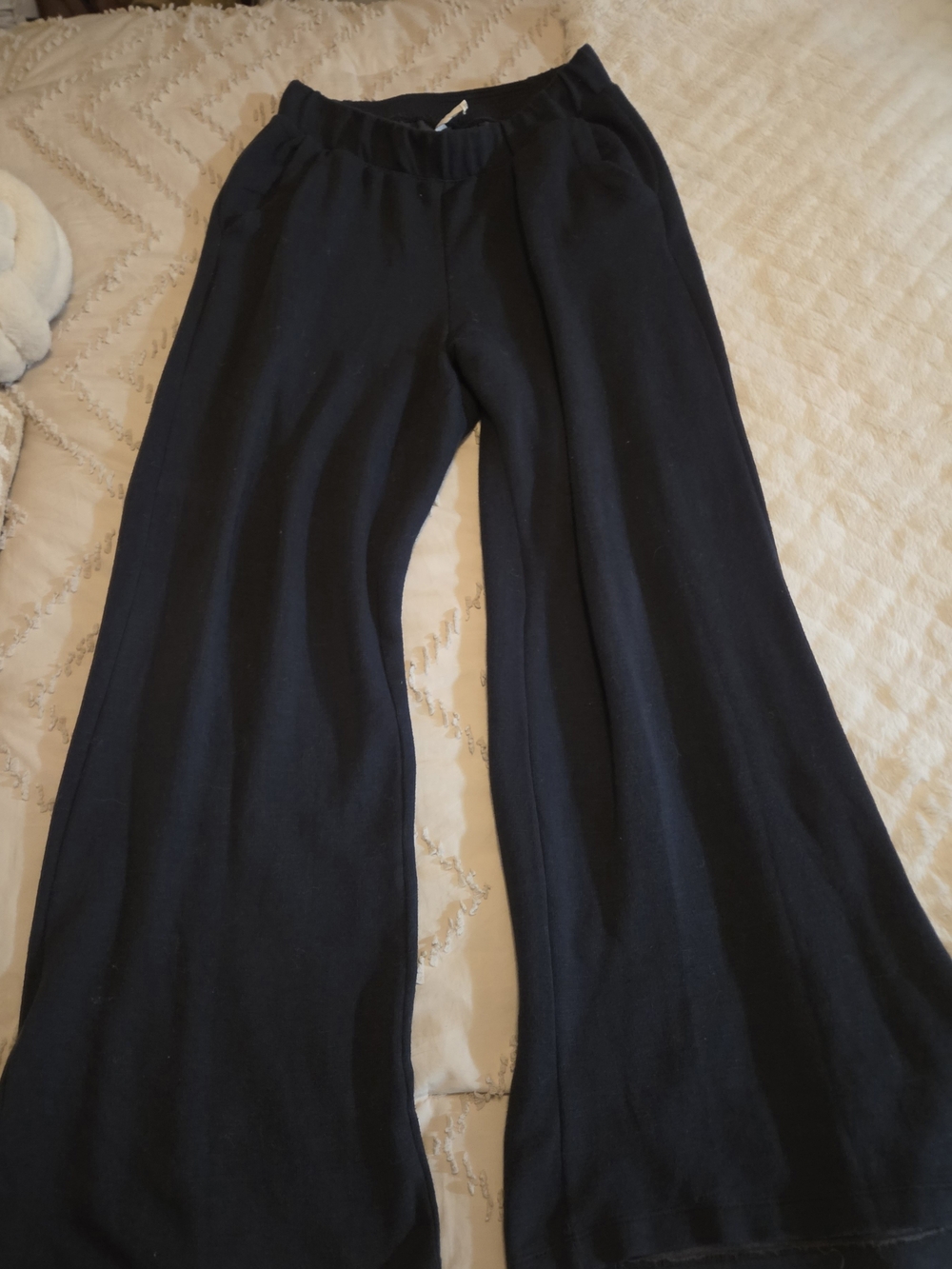 Wide Leg Women's Pants — navy run a little big